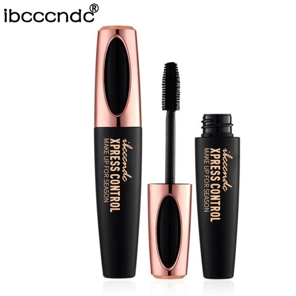 2018 4D Silk Mascara Women Black Mascara Long Lasting Waterproof Silk Fiber Lengthening Curling Eyelash Makeup Tool - ebowsos