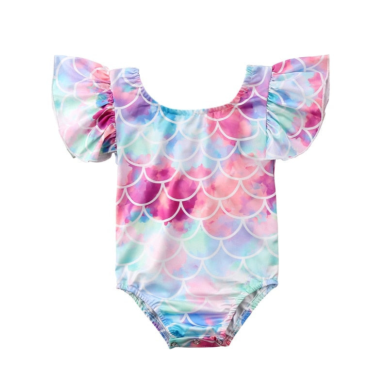 Children Princess Girls Mermaid One piece Swim suit Cute Kid baby Girls Clothes Summer Swim wear Bathing Suit Beachwear - ebowsos