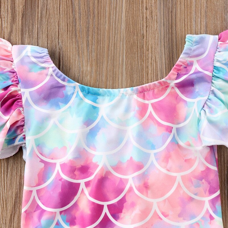 Children Princess Girls Mermaid One piece Swim suit Cute Kid baby Girls Clothes Summer Swim wear Bathing Suit Beachwear - ebowsos