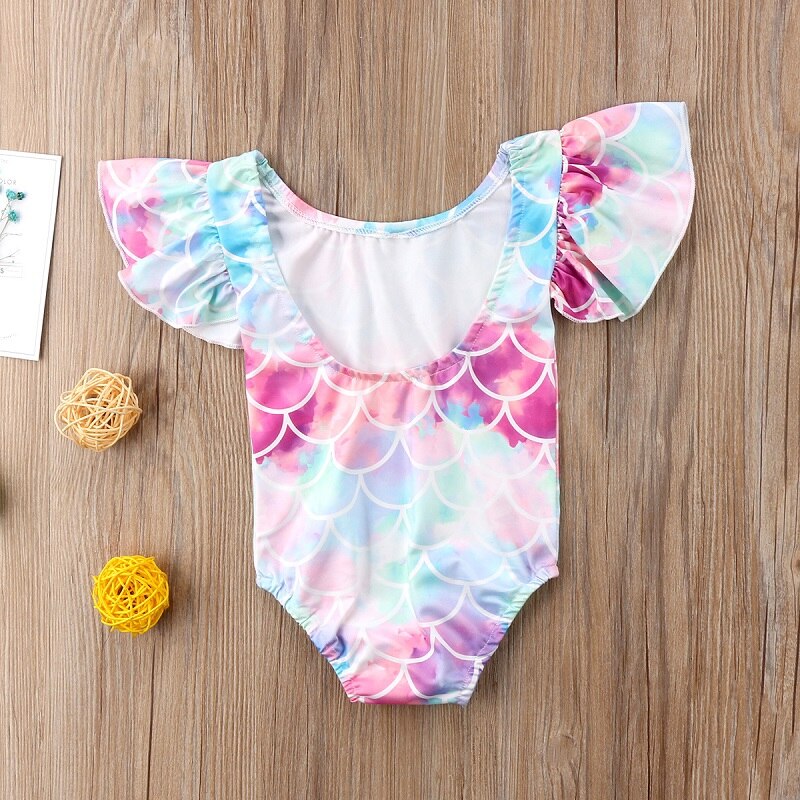 Children Princess Girls Mermaid One piece Swim suit Cute Kid baby Girls Clothes Summer Swim wear Bathing Suit Beachwear - ebowsos