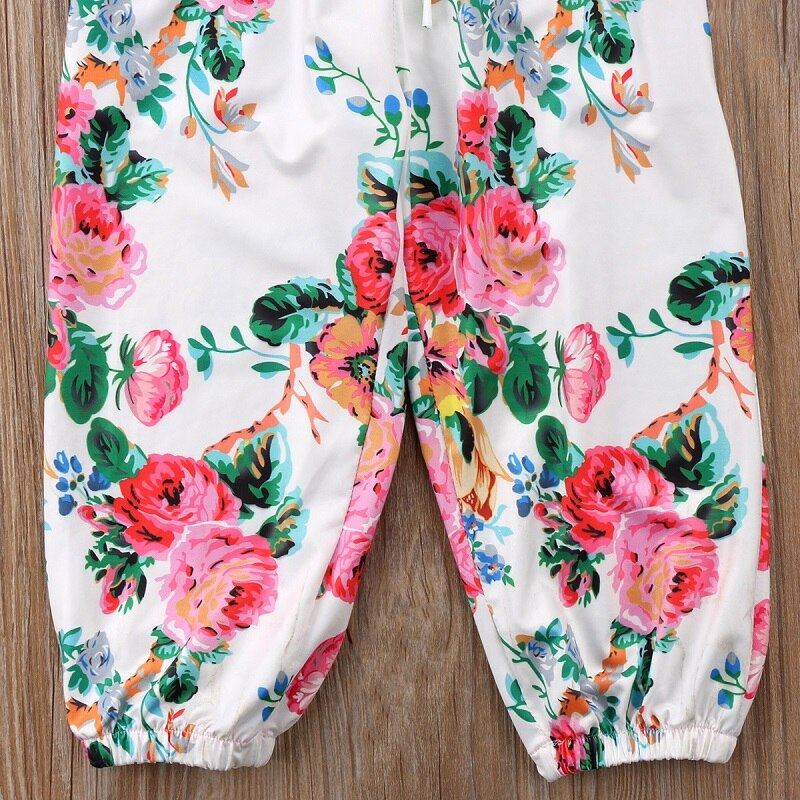 Cute Child Clothes Floral Toddler Kids Girls Strap Overalls Suspender Jumpsuit Summer Outfit Fashion Clothing - ebowsos