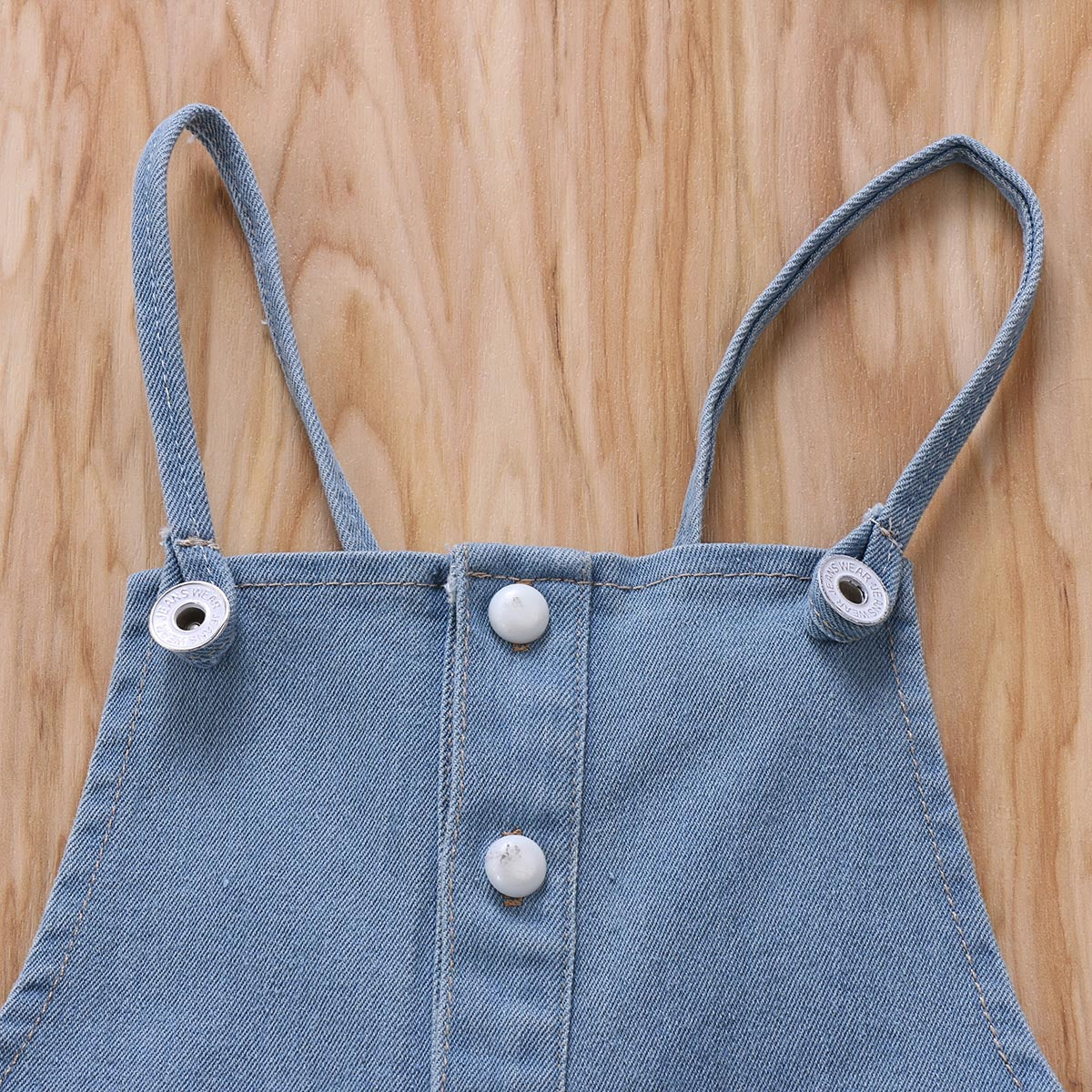 Cute Newborn Baby Girl Sleeveless Romper Bodysuit Jeans Jumpsuit Denim Pants Outfit Clothes - ebowsos