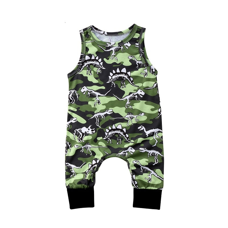 Hot Seling Summer Playsuit Clothes Newborn Toddler Baby Boys One Piece Sleeveless Romper Jumpsuit Clothes Outfit 3-18M - ebowsos