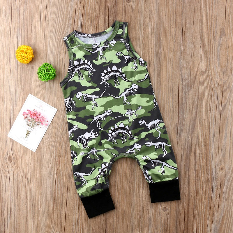 Hot Seling Summer Playsuit Clothes Newborn Toddler Baby Boys One Piece Sleeveless Romper Jumpsuit Clothes Outfit 3-18M - ebowsos