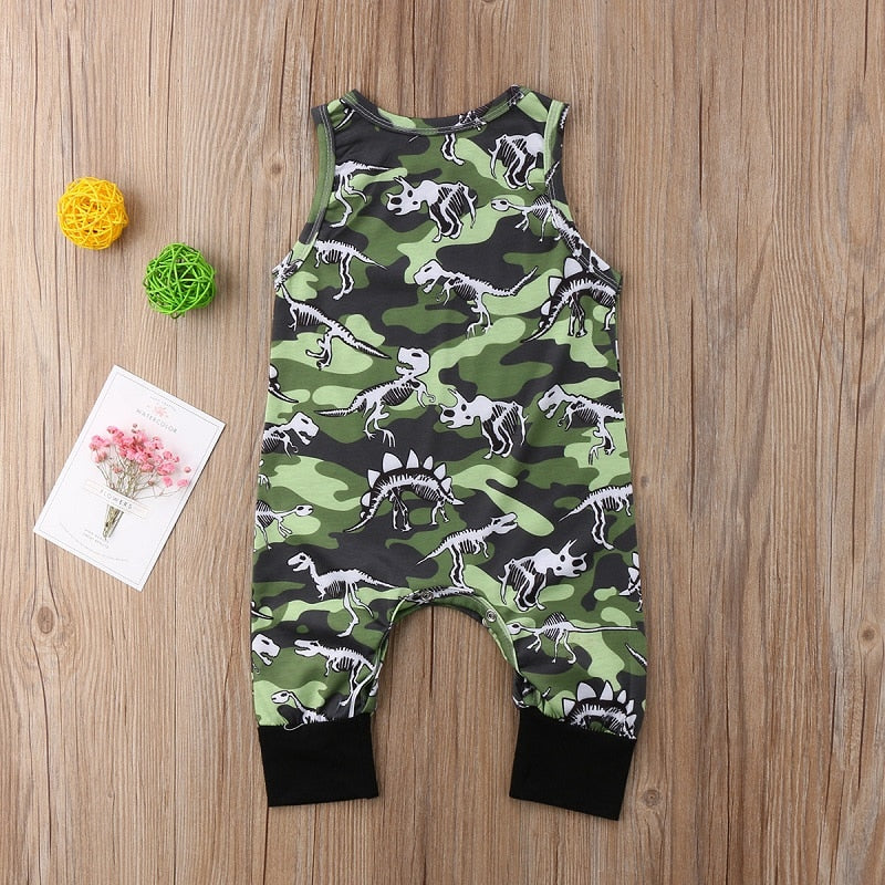 Hot Seling Summer Playsuit Clothes Newborn Toddler Baby Boys One Piece Sleeveless Romper Jumpsuit Clothes Outfit 3-18M - ebowsos