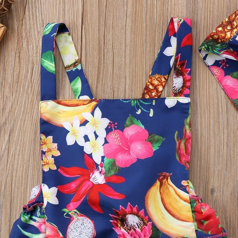 Hot Summer Kids Clothes Newborn Infant Baby Girl Floral Sleeveless Romper Jumpsuit Headband Outfit Clothing - ebowsos