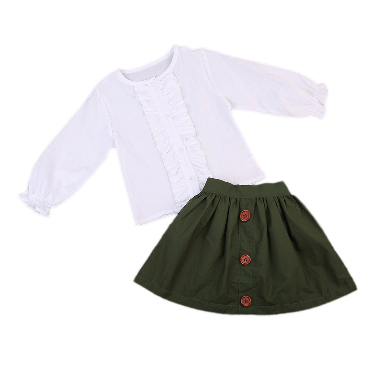 Infant Baby Girls Tops Long Sleeve T-shirt Skirt Dress Outfits Clothes Set - ebowsos