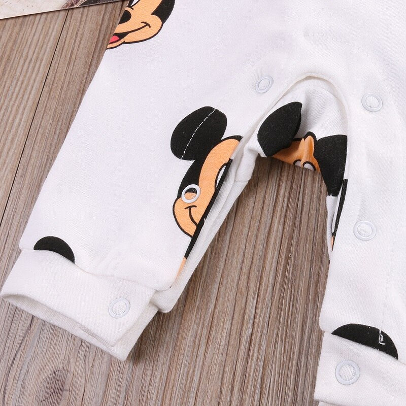 New Infant Baby Clothing Boys Girls Long Sleeve Romper Jumpsuit Cotton Playsuit Cute mouse Cartoon Clothes Outfits - ebowsos