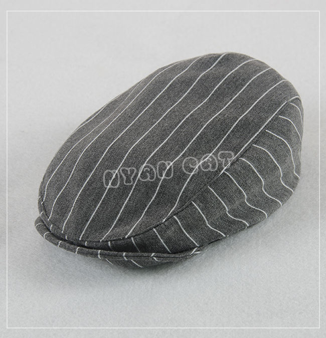 New Style Baby Boys Kids Infant Toddler Casquett Beret Cap Flat Peaked Cotton Stripe Hat - ebowsos