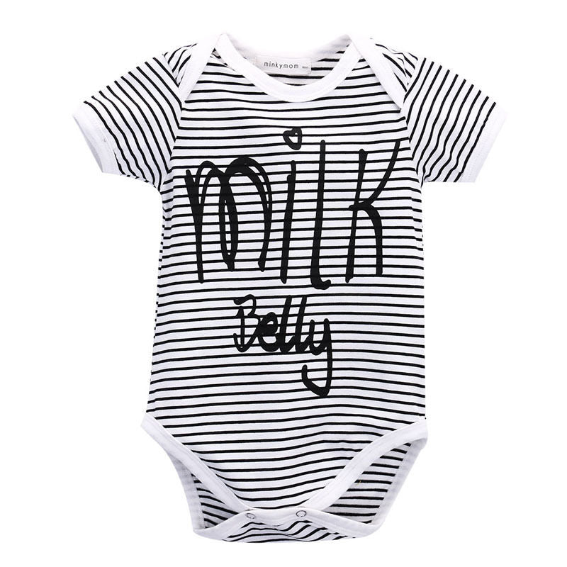 Summer Newborn Infant Baby Boys Striped Clothes  Jumpsuit Cotton Romper Outfits - ebowsos