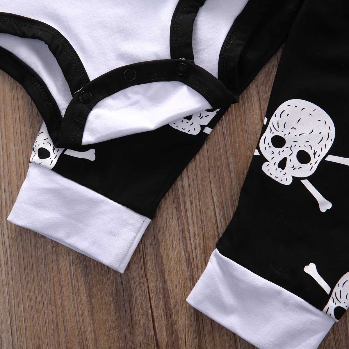 Winter Newborn Infant Baby Boys Skull Cotton Clothes Romper Tops Pants Trousers Outfits - ebowsos