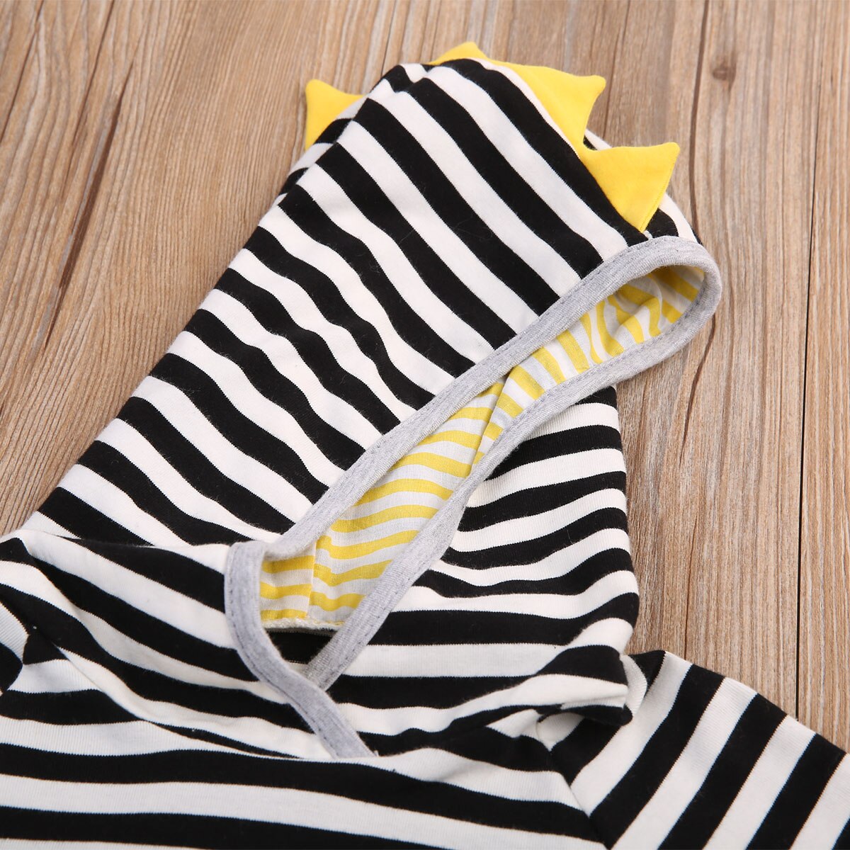 dinosaur Newborn Baby Fashion Striped Hoodies Autumn Warm Clothes  2PCS Sweater Suit - ebowsos