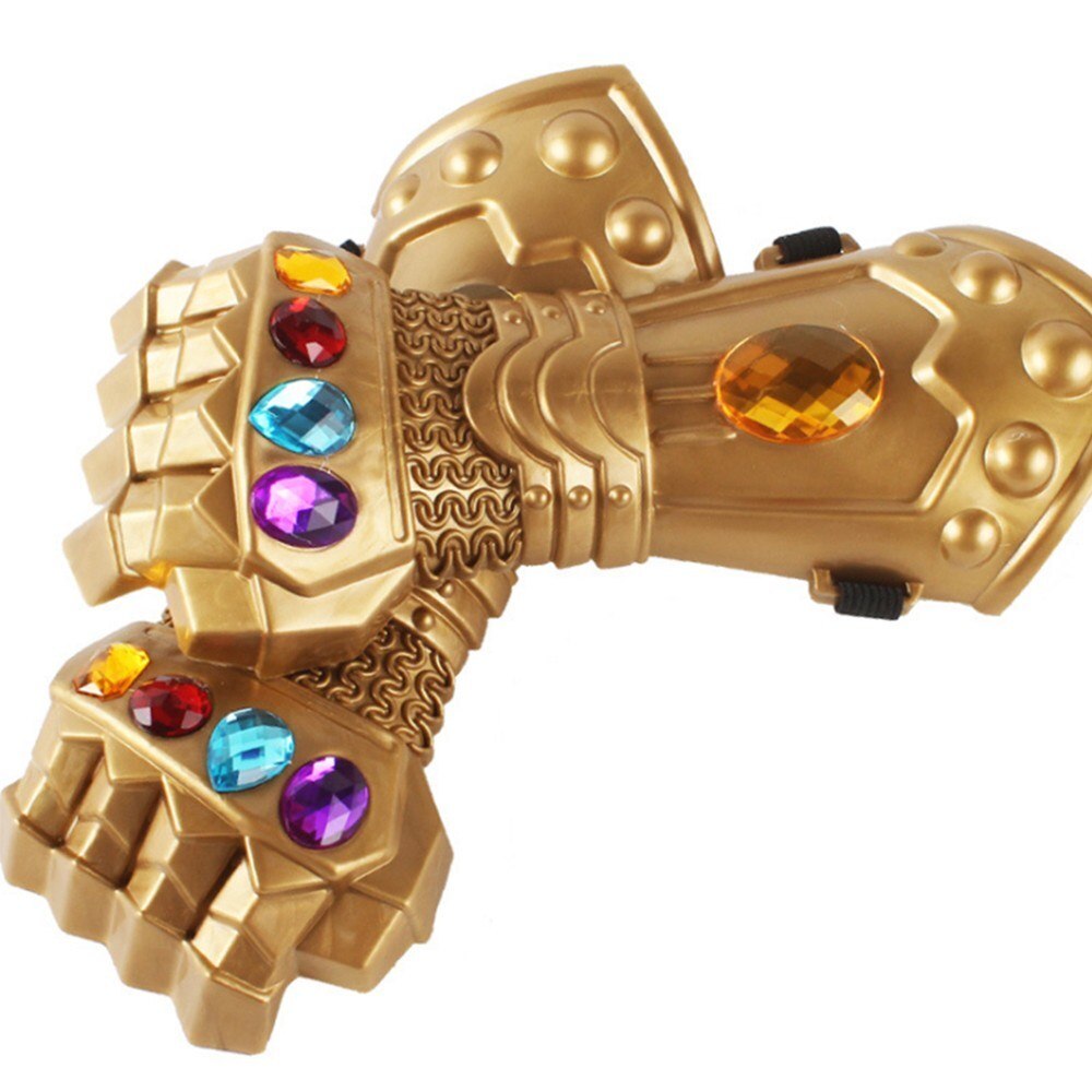 2019 Movie Avengers 4 Thanos Glove Infinity War Cosplay LED Light Kids Adult Toys Infinity Gloves Halloween Cospaly Role Play-ebowsos