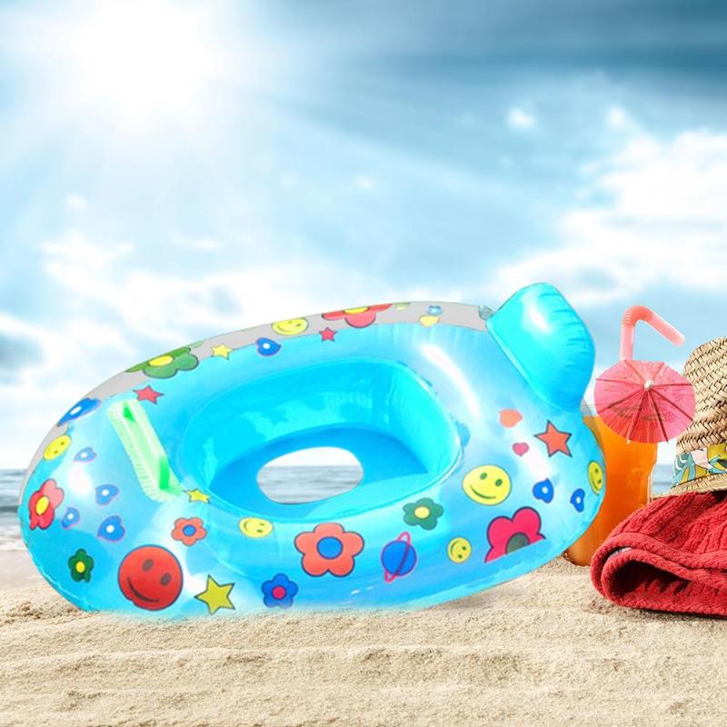 2019 Safety Swimming Ring Baby Swimming Ring Cartoon Print Safety Infant Inflatable Neck Float Circle Thicken Bathing Pool-ebowsos