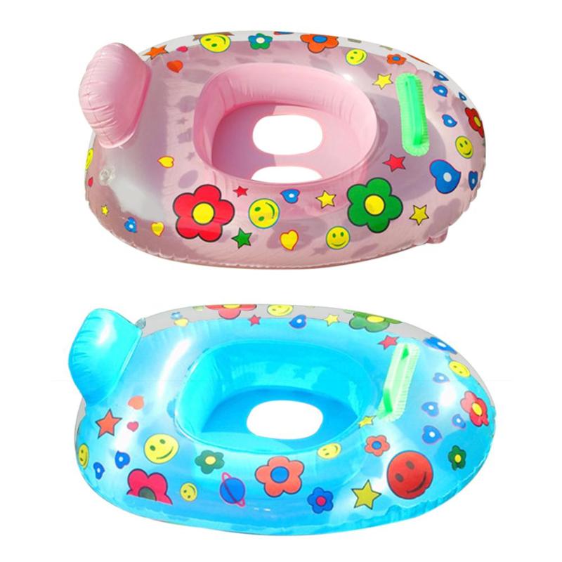 2019 Safety Swimming Ring Baby Swimming Ring Cartoon Print Safety Infant Inflatable Neck Float Circle Thicken Bathing Pool-ebowsos