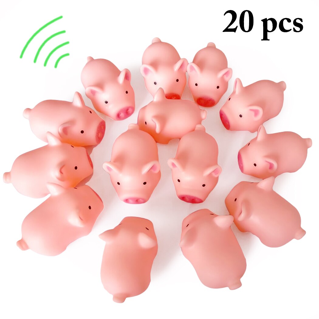 20PCS Pet Squeaky Toy Pig Funny Interactive Dog Teething Toy Pet Interactive Play Toy-ebowsos