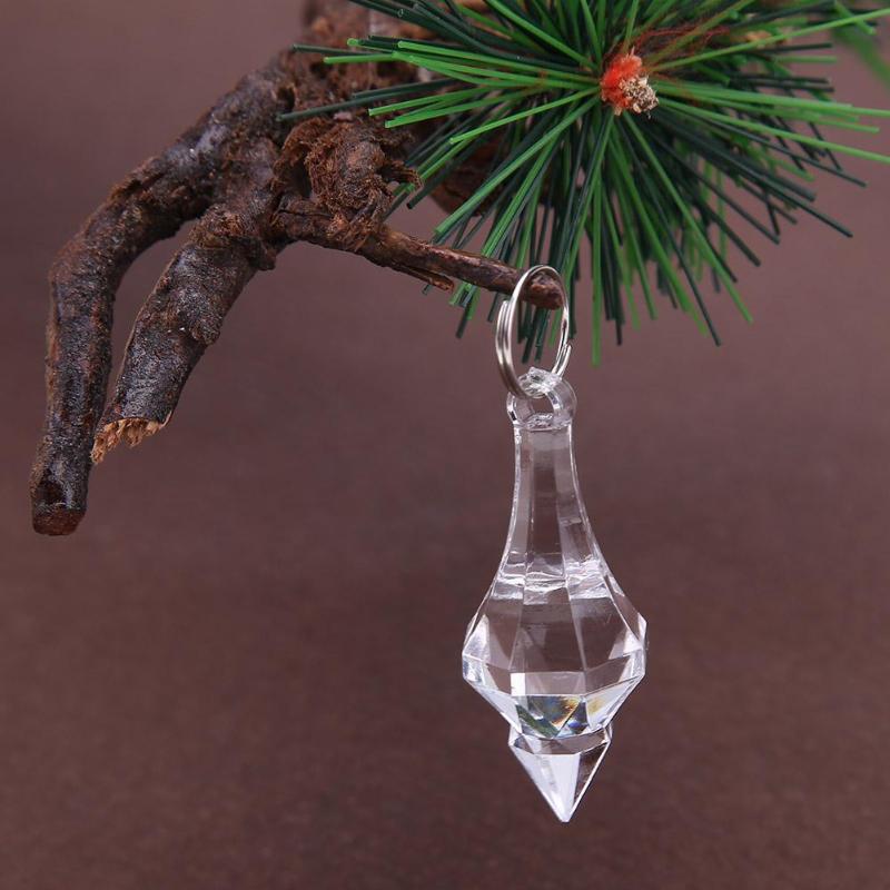 20pcs Acrylic Crystal Beads Hanging Pendant Chandelier Wedding Party Decor D4 - ebowsos