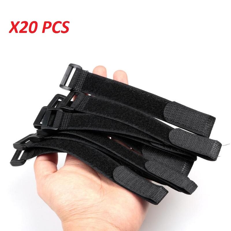 20pcs Reusable Fishing Rod Tie Holder Strap Suspenders Fastener Hook Loop Cable Cord Ties Belt Fishing Tackle Pesca Iscas Tools-ebowsos