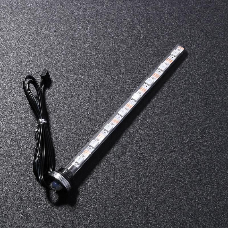 22cm/17cm/15cm Cylindrical Water Cooling Tank Light Virus Reservoir RGB LED Lamp+Controller with G1/4 Thread for PC Computer - ebowsos