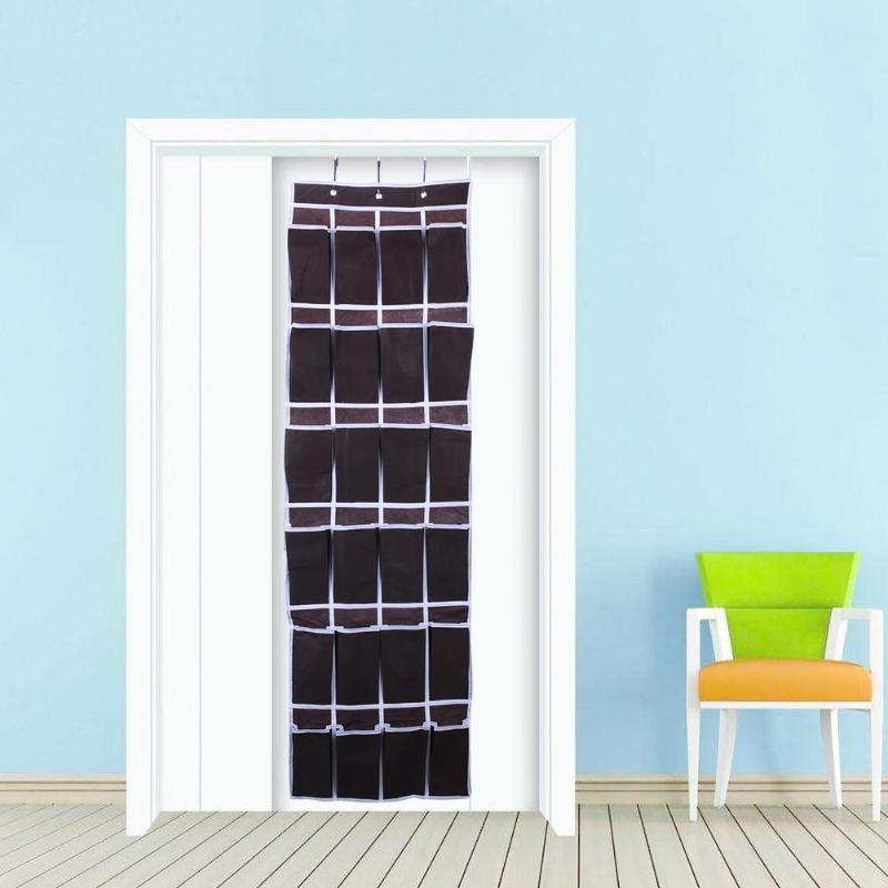 24 Pockets Storage Bag Hanging Shoes Holder Room Door Back Bags Bathroom Sundries Organizer Home Storage - ebowsos