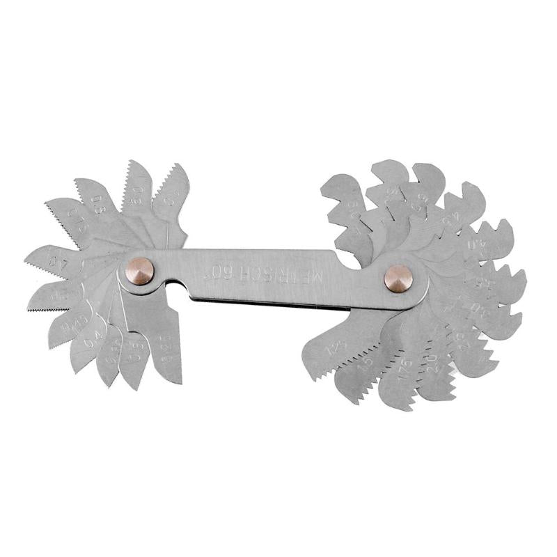 24pcs Thread Plug Gage Steel Metric Screw Pitch 60 Degree Thread Measuring Gage Gauge Stainless Steel 0.25-6mm Measuring Tool - ebowsos