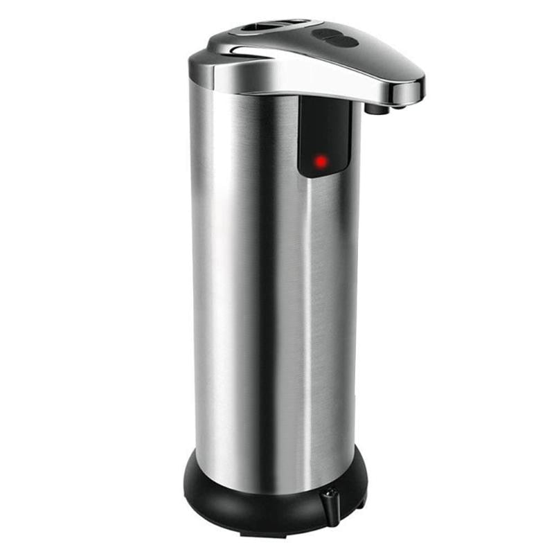 250ml Automatic Soap Dispenser Stainless Steel Sensor Shower Bathroom Kitchen Liquid Bottle Container cleaning accessories - ebowsos