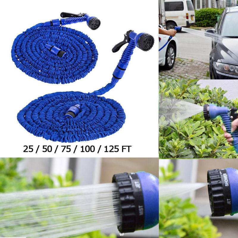 25FT-200FT Garden Hose Expandable Flexible Plastic Hoses Water Pipe with Sprayer for Car Garden Watering Function Water Gun - ebowsos