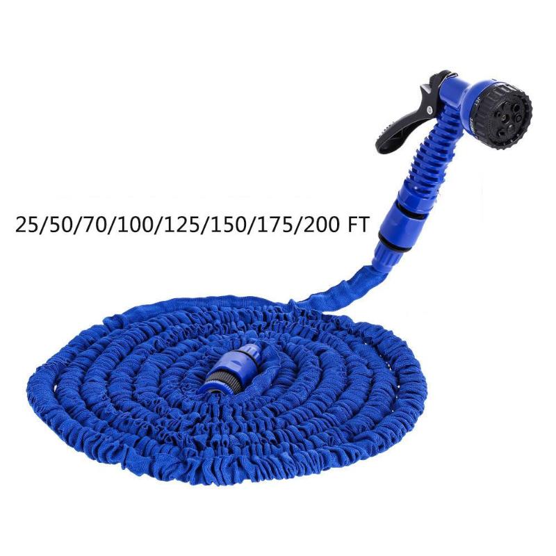 25FT-200FT Garden Hose Expandable Flexible Plastic Hoses Water Pipe with Sprayer for Car Garden Watering Function Water Gun - ebowsos