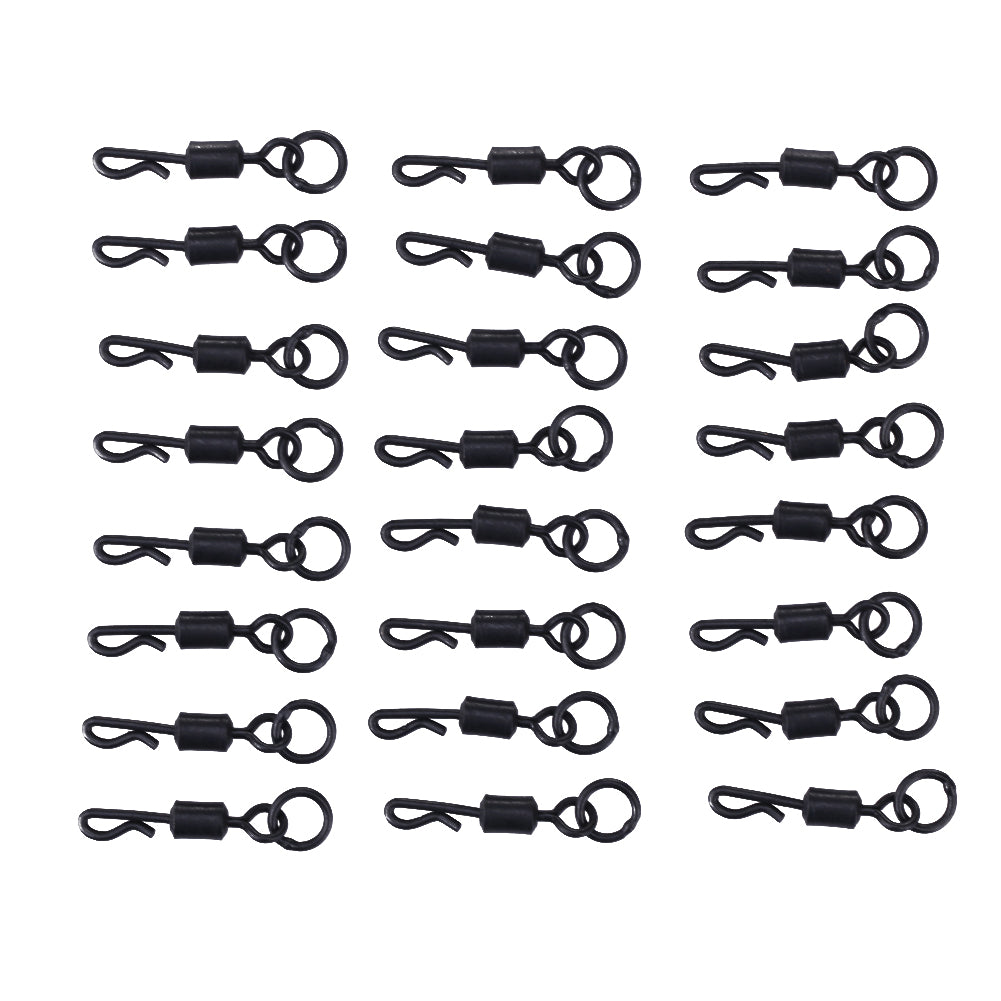 25Pcs Q-Shaped 4# Swivel for Carp Fishing Tackle Quick Change Connector-ebowsos