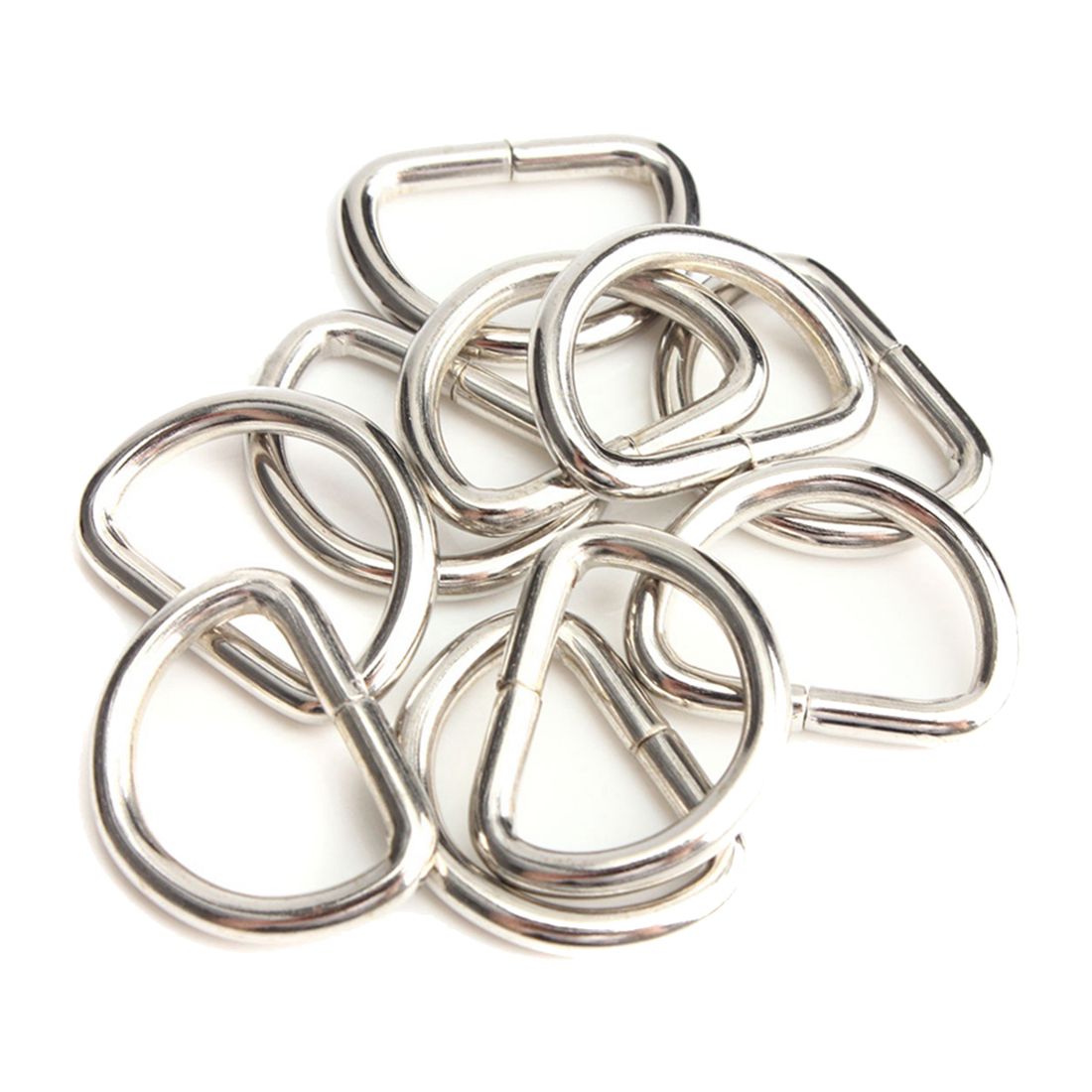 25mm Silver Metal D-shaped Ring D-Ring Metal Ring for bag - ebowsos