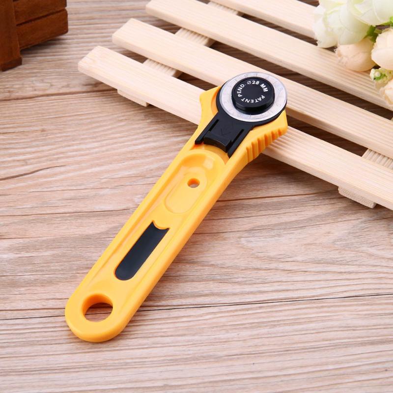 28/45mm Rotary Cutter Patchwork Roller Cutter Wheel Round Knife Cloth Knife Leather Craft Fabrics Cutter DIY Sewing Accessories - ebowsos