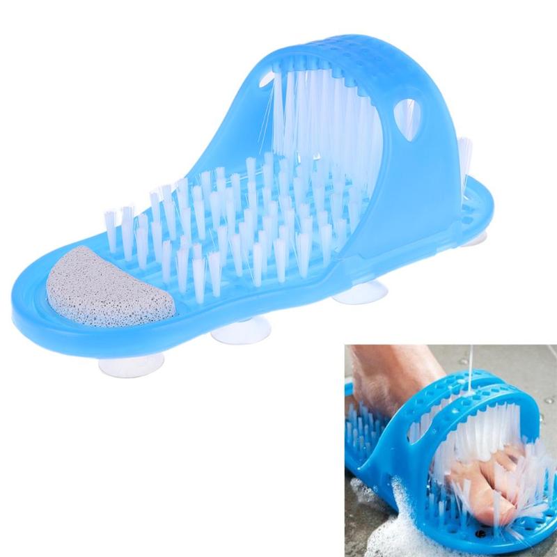 28cm*14cm*10cm Plastic Bath Shoe Shower Brush Massager Slippers Bath Shoes Brush for Feet Pumice Stone Foot Scrubber Brushes - ebowsos