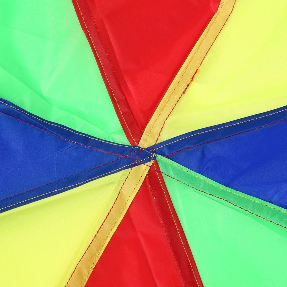 2M Rainbow Parachute Children Kids Play Teamwork Cooperative Waterproof Outdoor Game Exercise Sport Toys-ebowsos