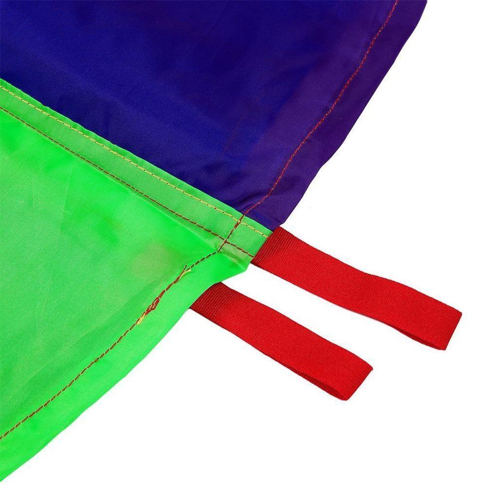 2M Rainbow Parachute Children Kids Play Teamwork Cooperative Waterproof Outdoor Game Exercise Sport Toys-ebowsos