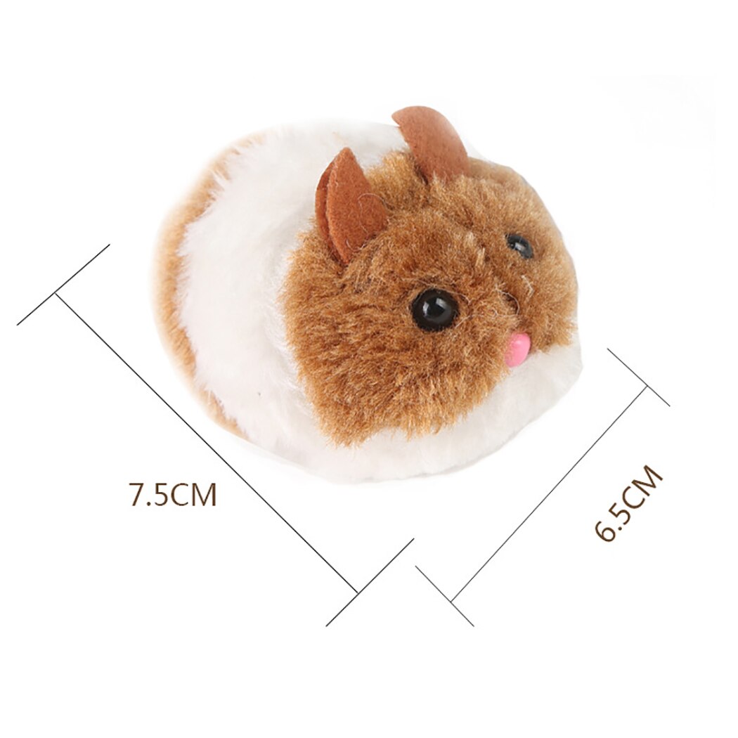 2PCS Cat Mouse Toys Plush Vibrating Moving Kitten Mice Toys Cat Interactive Toys Funny Cat Plush Vocal Toy-ebowsos