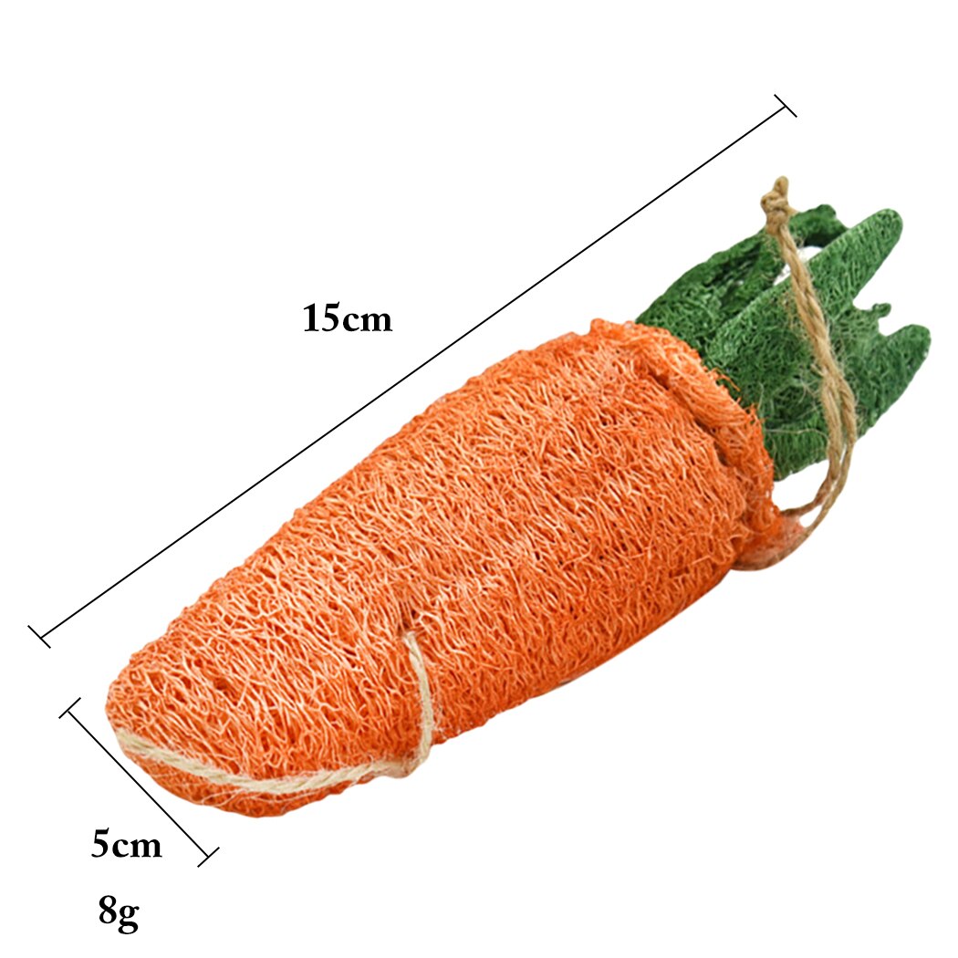 2PCS Cute Rabbit Hamster Carrot Shape Molar Toy Bite Resistant Carrot Shape Pet Play Toy For Rabbits Pet Interactive Supplies-ebowsos