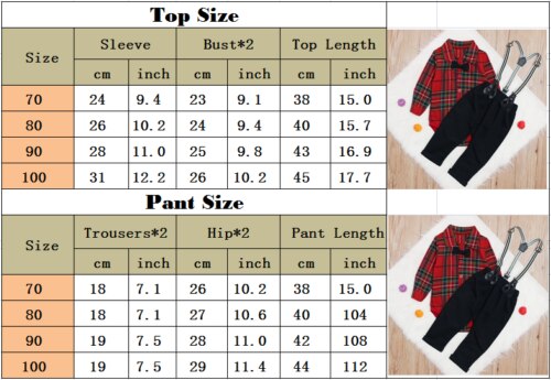 2PCS Kid Baby Boy Top Plaid Romper Shirt +Suit Pant Overalls Outfit Set Clothes - ebowsos