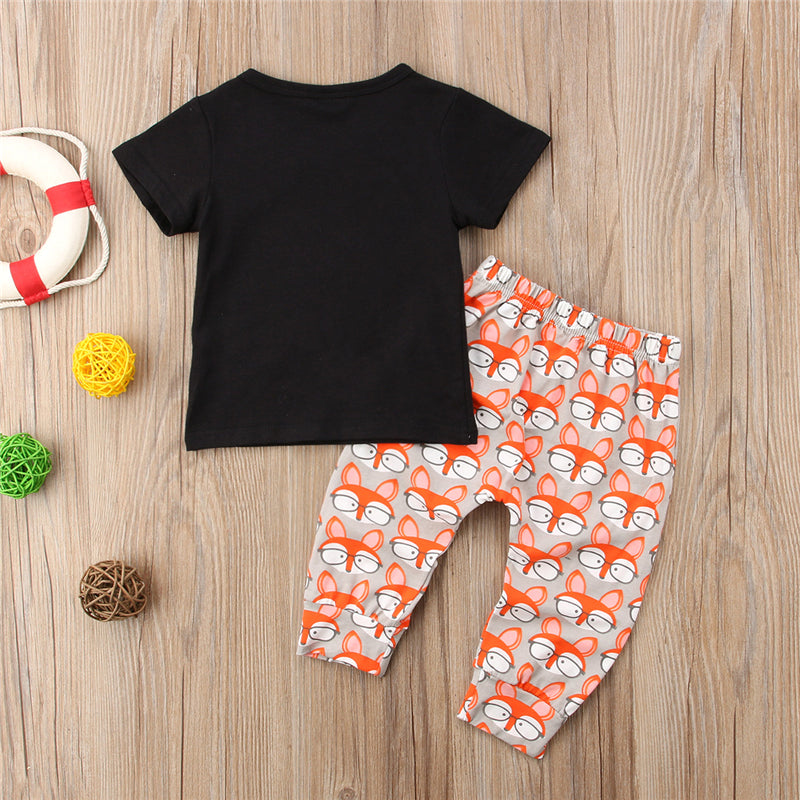 2PCS Newborn Baby Boy Girl Clothes Set Short Sleeve Cotton T-shirt Tops+Harem Pant Trouser Outfits Summer Bebek Giyim 0-24M - ebowsos