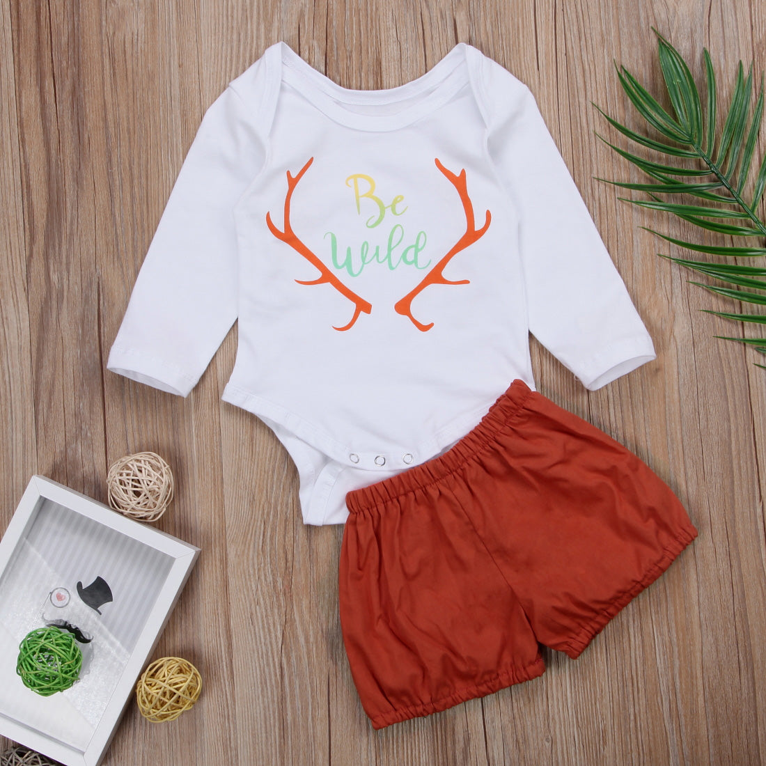 2PCS Newborn Baby Boy Girl Romper Tops+Bottoms Pants Christmas Clothes Outfits set - ebowsos