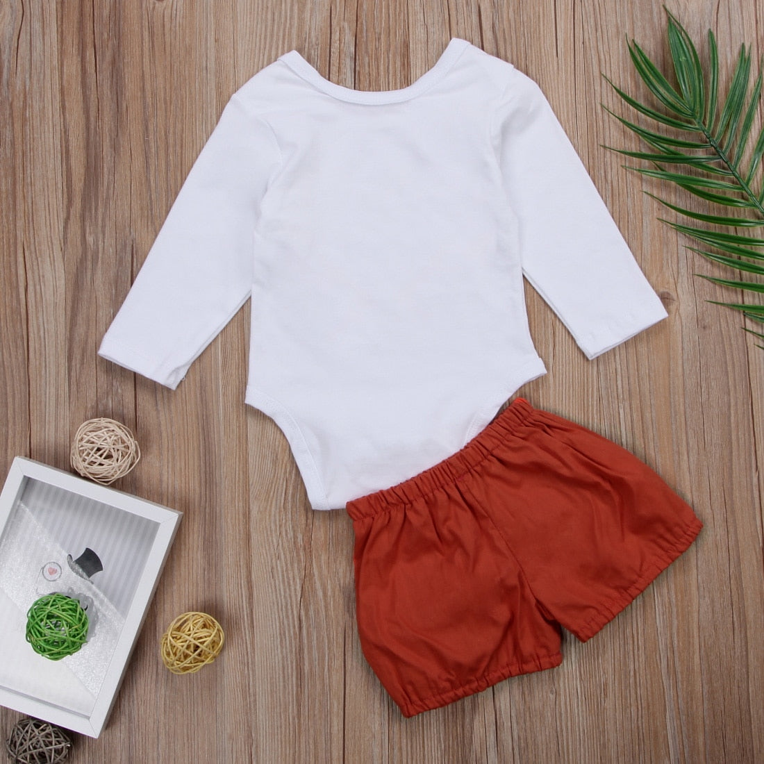 2PCS Newborn Baby Boy Girl Romper Tops+Bottoms Pants Christmas Clothes Outfits set - ebowsos