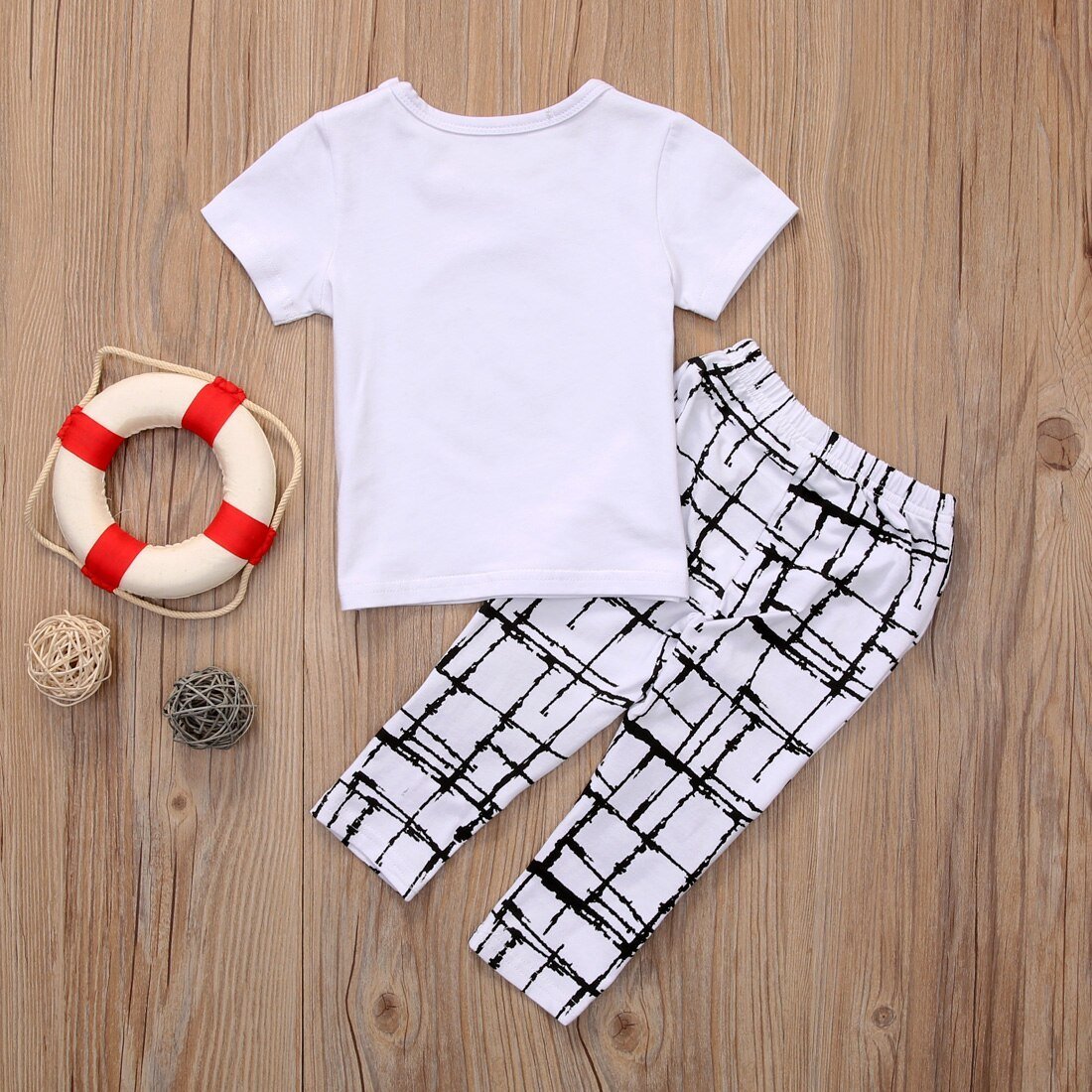 2PCS Toddler Kids Baby Boy T-shirt Tops+Long Pants Outfits Set Tracksuit Clothes - ebowsos