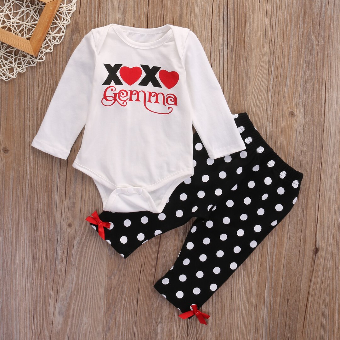 2PCS Toddler Kids Baby Boys Girls Clothes T-shirt Tops+Pants Romper Outfits Set - ebowsos