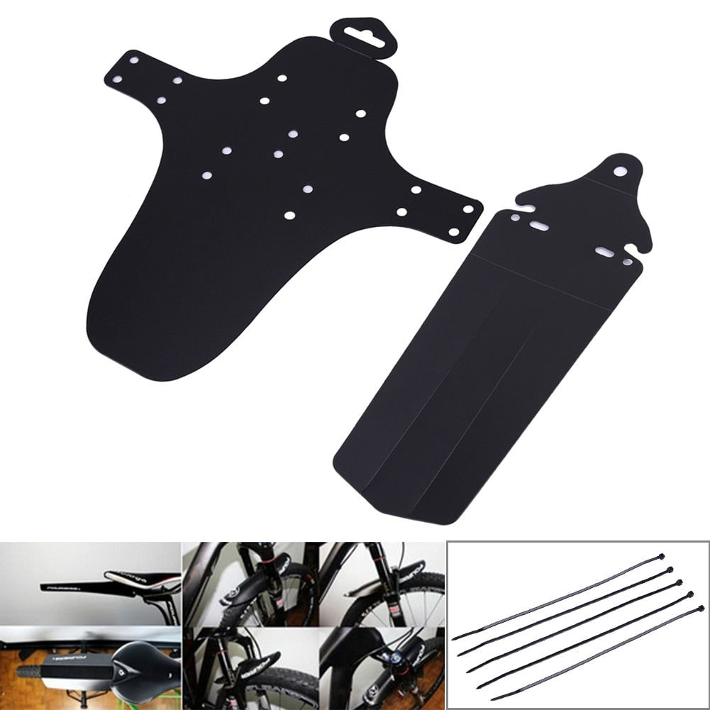 2Pcs Bike Bicycle Front Rear Mudguard Fenders Road Cycling MTB Mountain Bicycle Soft 360 degree Torsion Mudguard Bike Cleaner-ebowsos