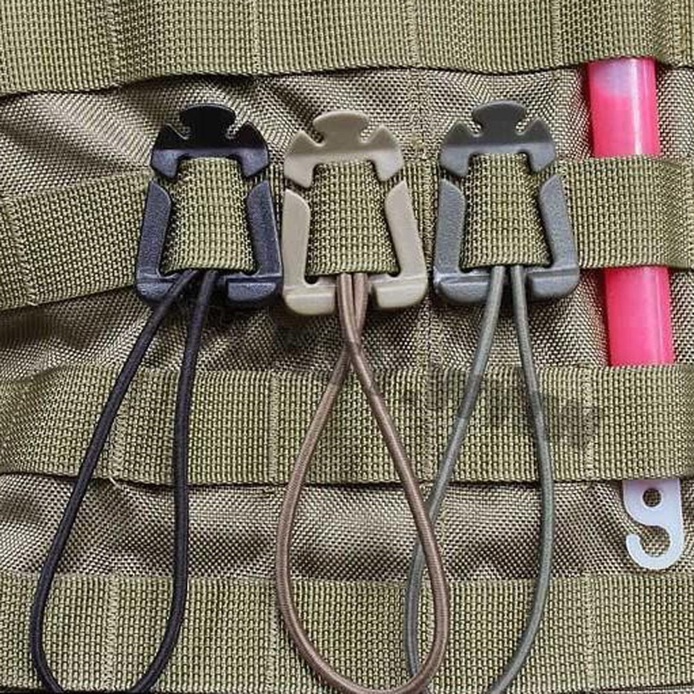 2Pcs Molle Backpack Buckle Carabiner Clips Outdoor Nylon Camping Bag Hanger Hook Clamp EDC Carabiner Survival Gear Tools-ebowsos