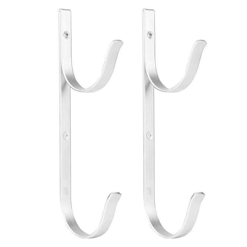 2pcs Aluminium Alloy Telescopic Bar Hook Swimming Pole Hanger Organizer-ebowsos