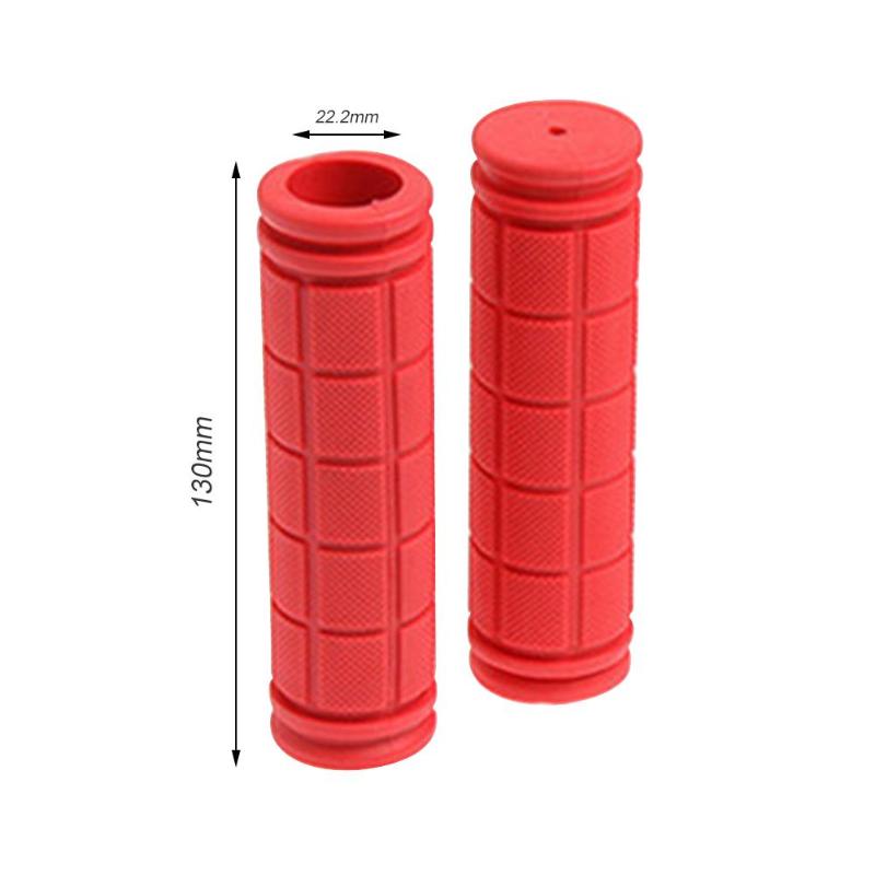 2pcs Bicycle Non-Slip Handlebar Grips Soft Rubber Cycling Mountain Road Bikes Fixed Gear Bar End Parts Accessories-ebowsos