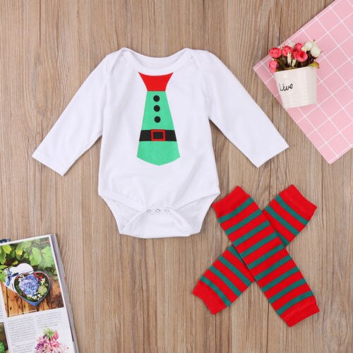 2pcs Cute Fashion  Toddler Baby Boys Girls Romper Leg Warmer Jumpsuit Clothes Outfits Set - ebowsos