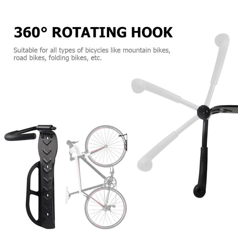 2pcs MTB Bicycle Wall-mount Hanger Heavy Duty Storage Hooks Bracket Rack-ebowsos