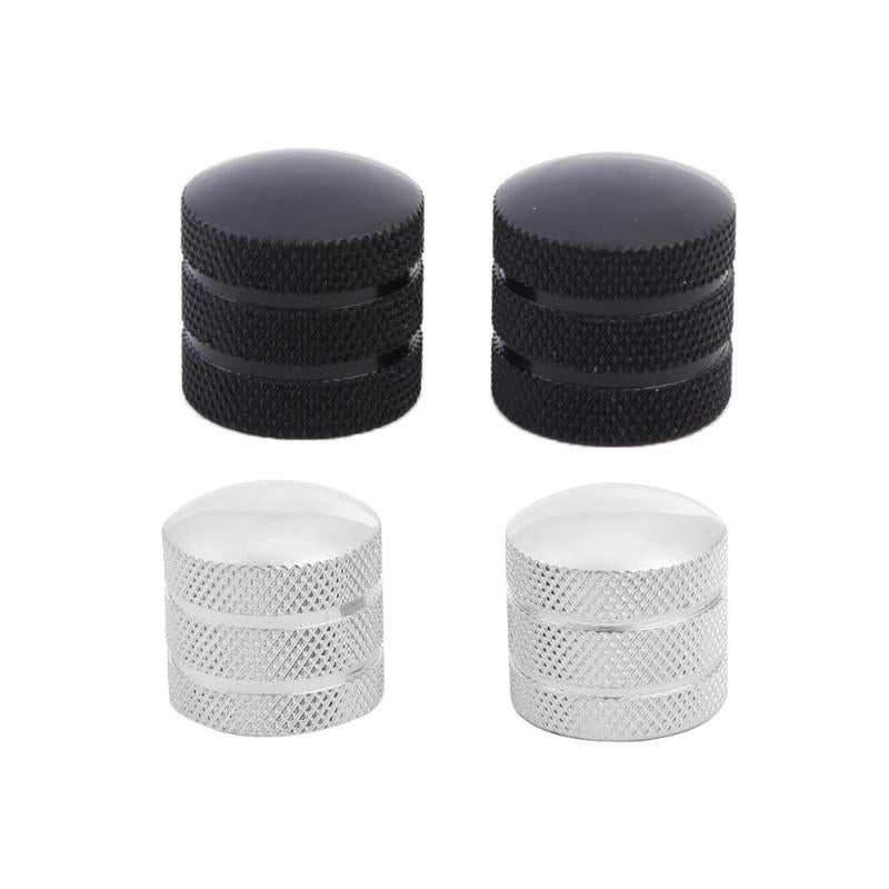 2pcs Metal Electric Guitar Bass Dome Volume Control Knobs for Guitar Parts-ebowsos