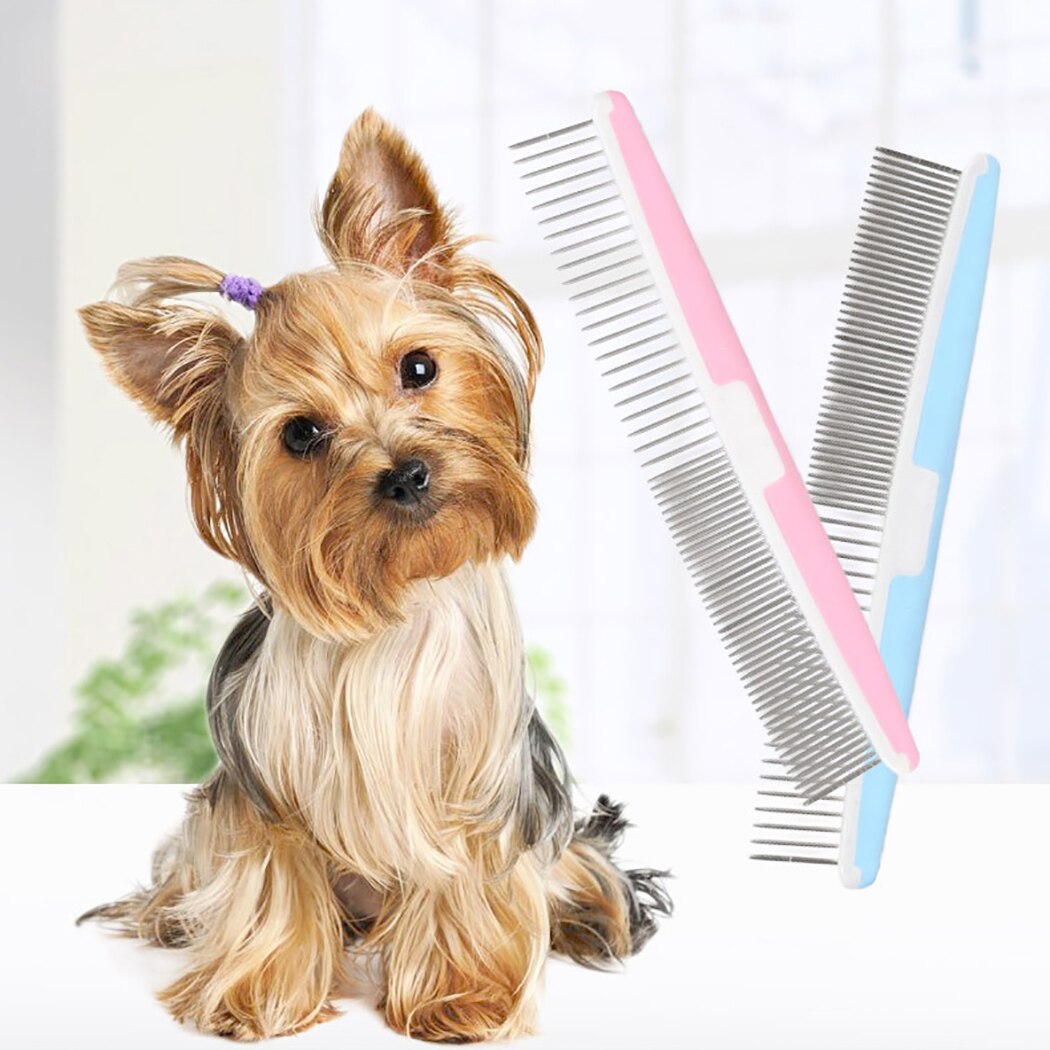 2pcs Pet Grooming Comb Stainless Steel Professional Grooming Tool For Dogs Cats Pet Supplies Cats Dogs Hair Care-ebowsos